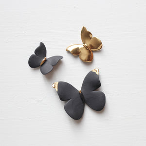 Black and Gold Butterfly Trio
