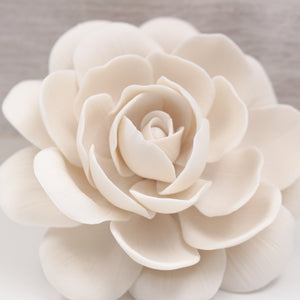 Small Porcelain Camellia - Handmade Porcelain Flower for Interior and Event Decoration - Made in France by Alain Granell – Home and Wall Decoration