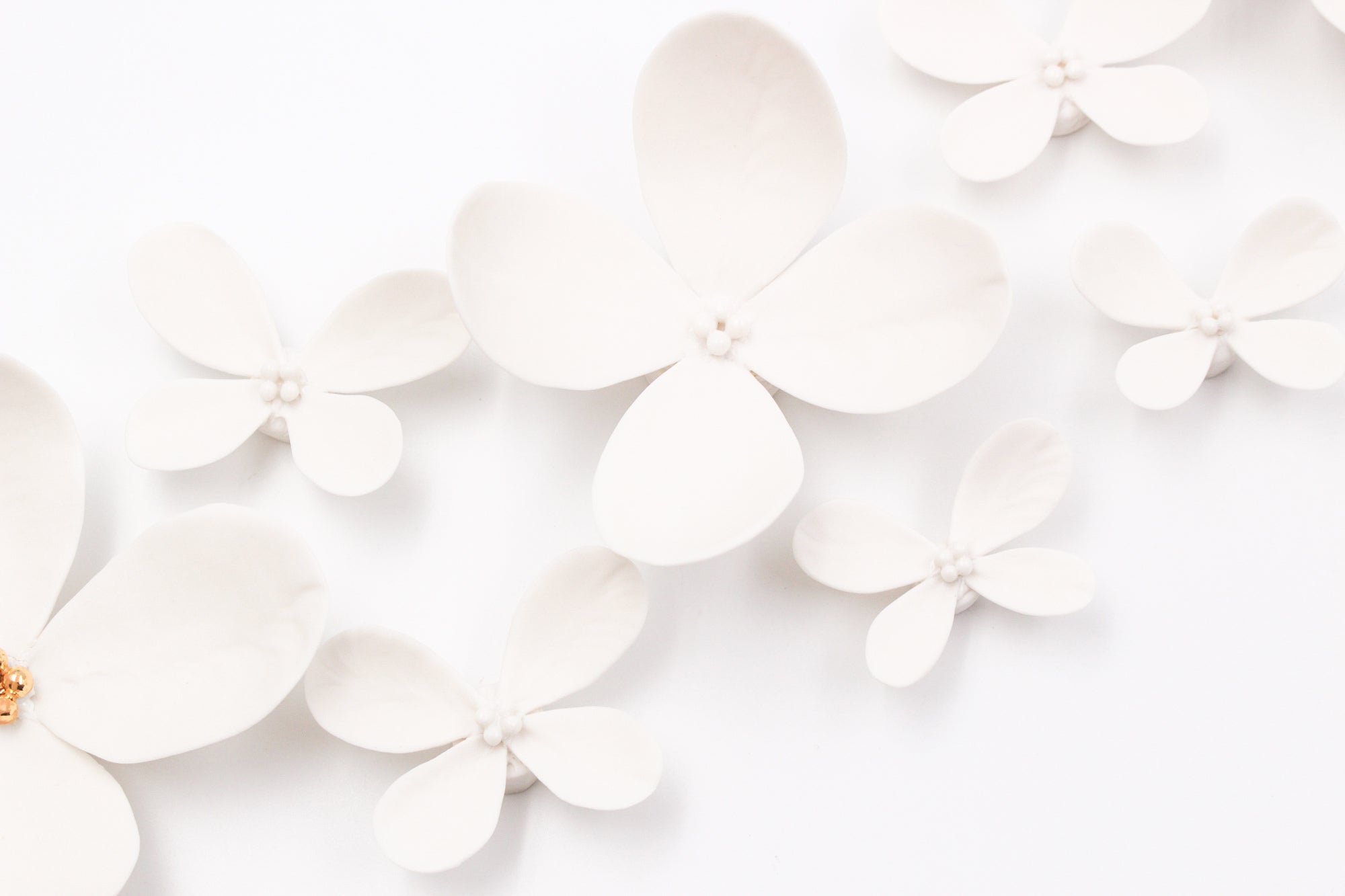 Wall Decor of Porcelain Hydrangeas - Handmade Porcelain Flowers for Interior and Event Decoration - Made in France by Alain Granell – Home and Wall Decoration