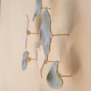 Porcelain Wall Art FOLIAGE handmade in France by Alain Granell