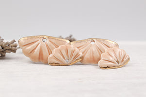 Ceramic Fan Charms for Jewelry and Accessories Making handmade in France by Alain Granell