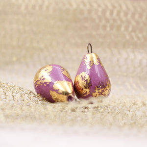 Ceramic and Gold Charms for Jewelry and Accessories Making handmade in France by Alain Granell