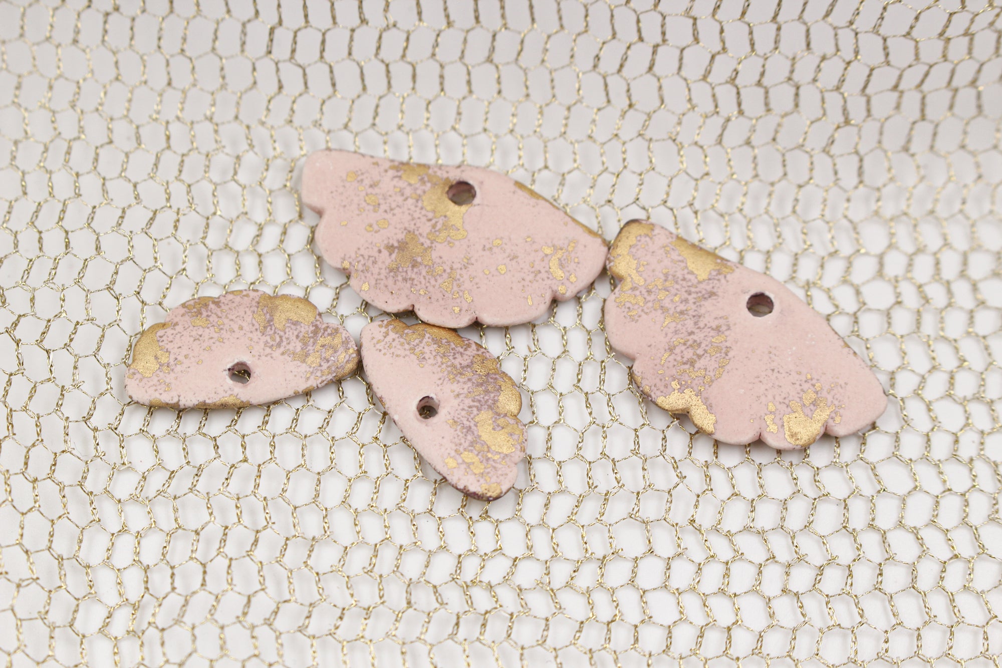 Precious Ceramic and Gold Fans for Jewelry Making handmade in France by Alain Granell