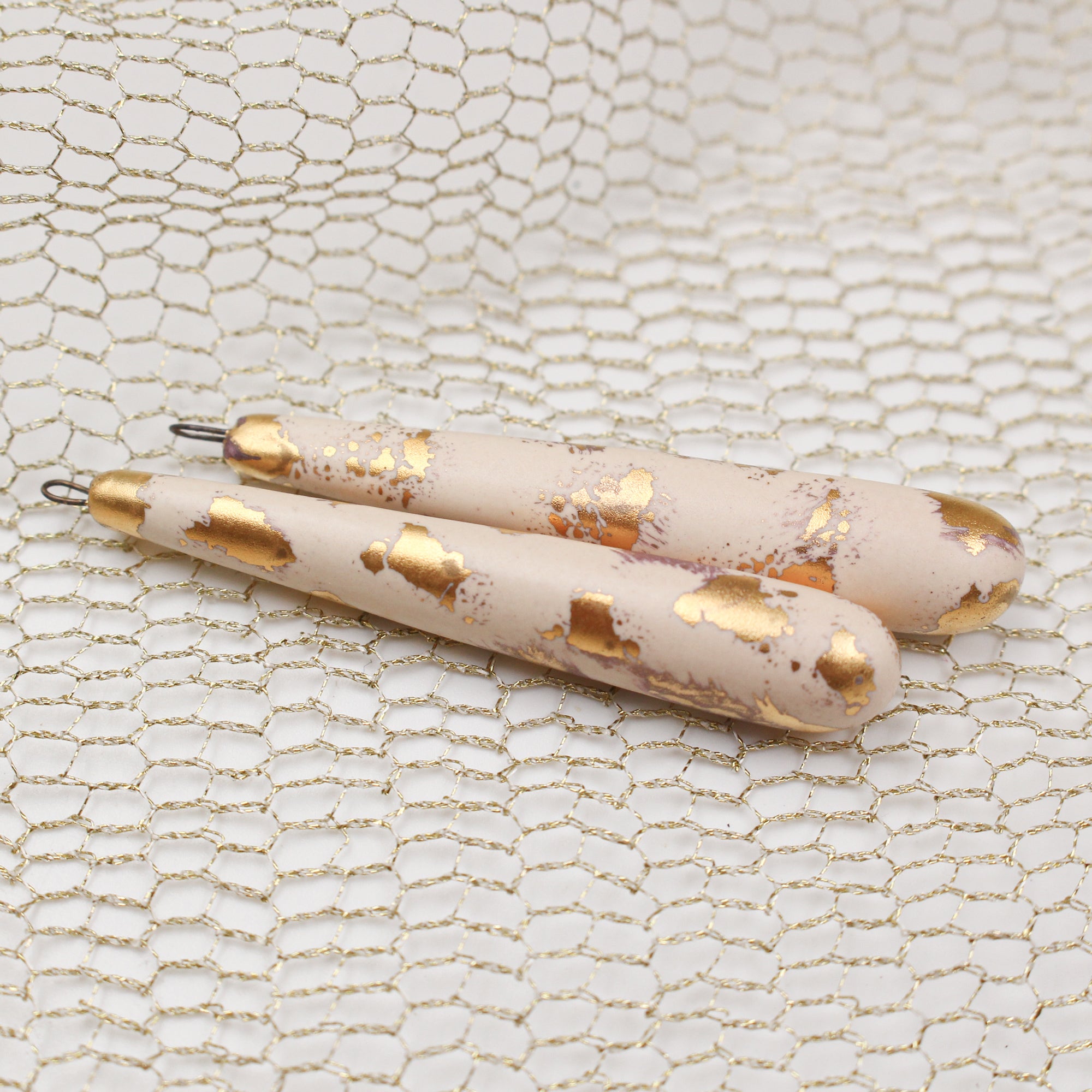 Elegant ceramic charms for jewelry craft and accessories handmade in France by Alain Granell