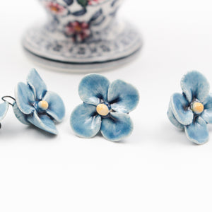 Handmade ceramic clovers for jewelry and accessories making