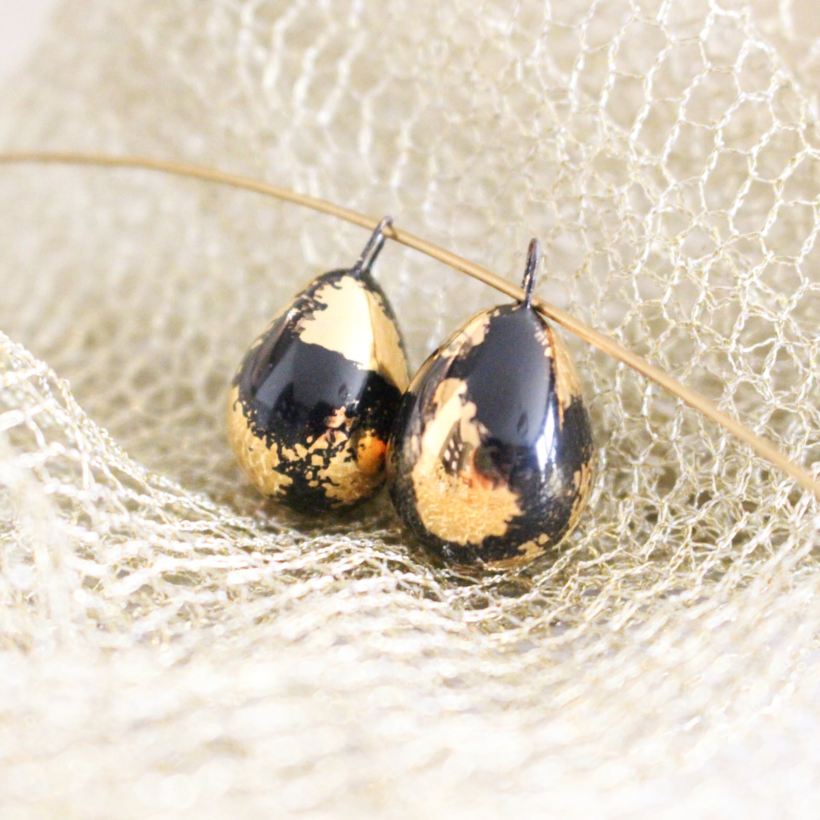 Ceramic and Gold Charms for Jewelry and Accessories Making handmade in France by Alain Granell