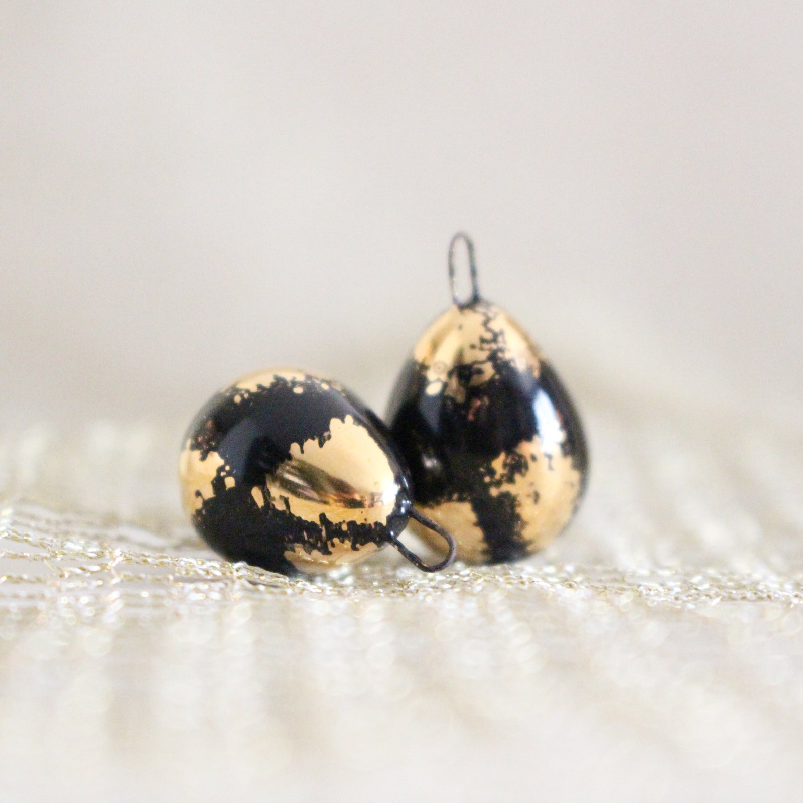 Ceramic and Gold Charms for Jewelry and Accessories Making handmade in France by Alain Granell