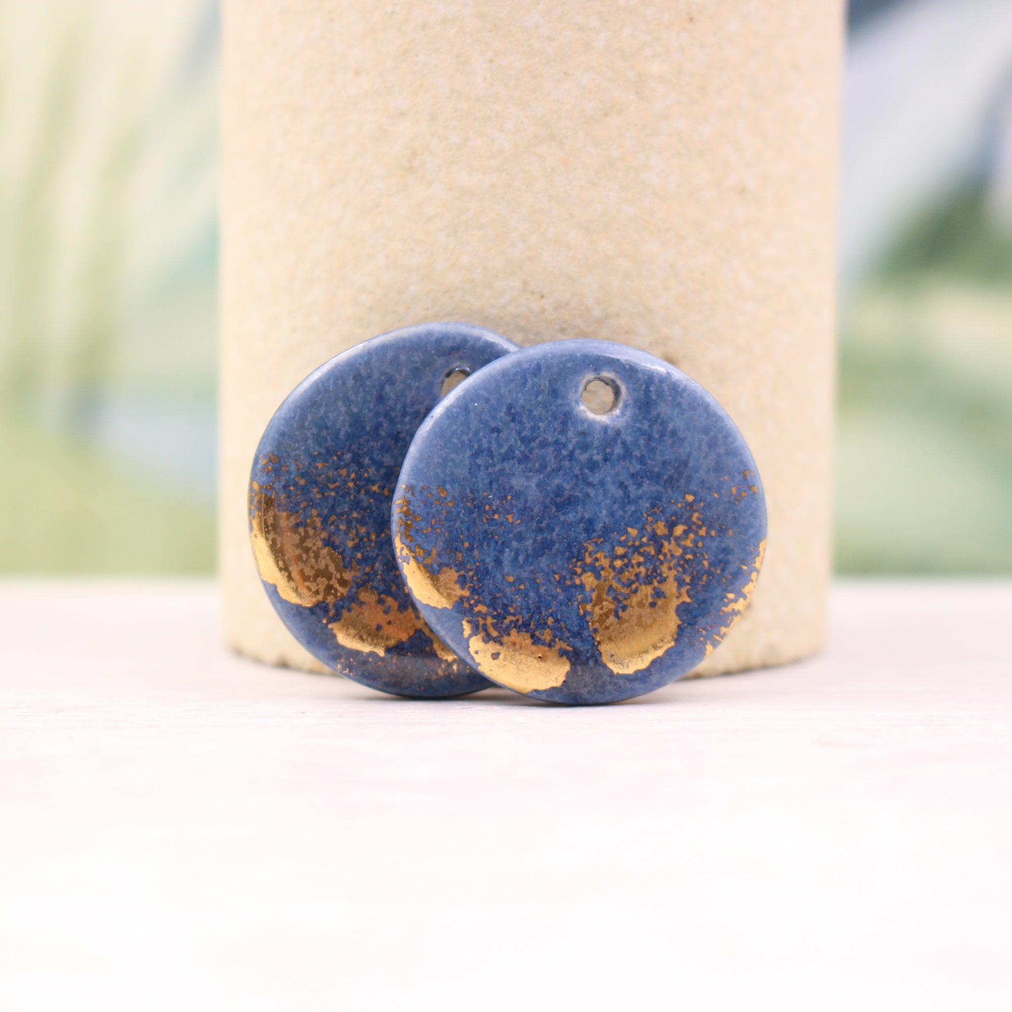 Ceramic Medal Charms for Jewelry and Accessories Making handmade in France by Alain Granell