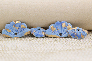 Precious Ceramic and Gold Fans for Jewelry Making handmade in France by Alain Granell