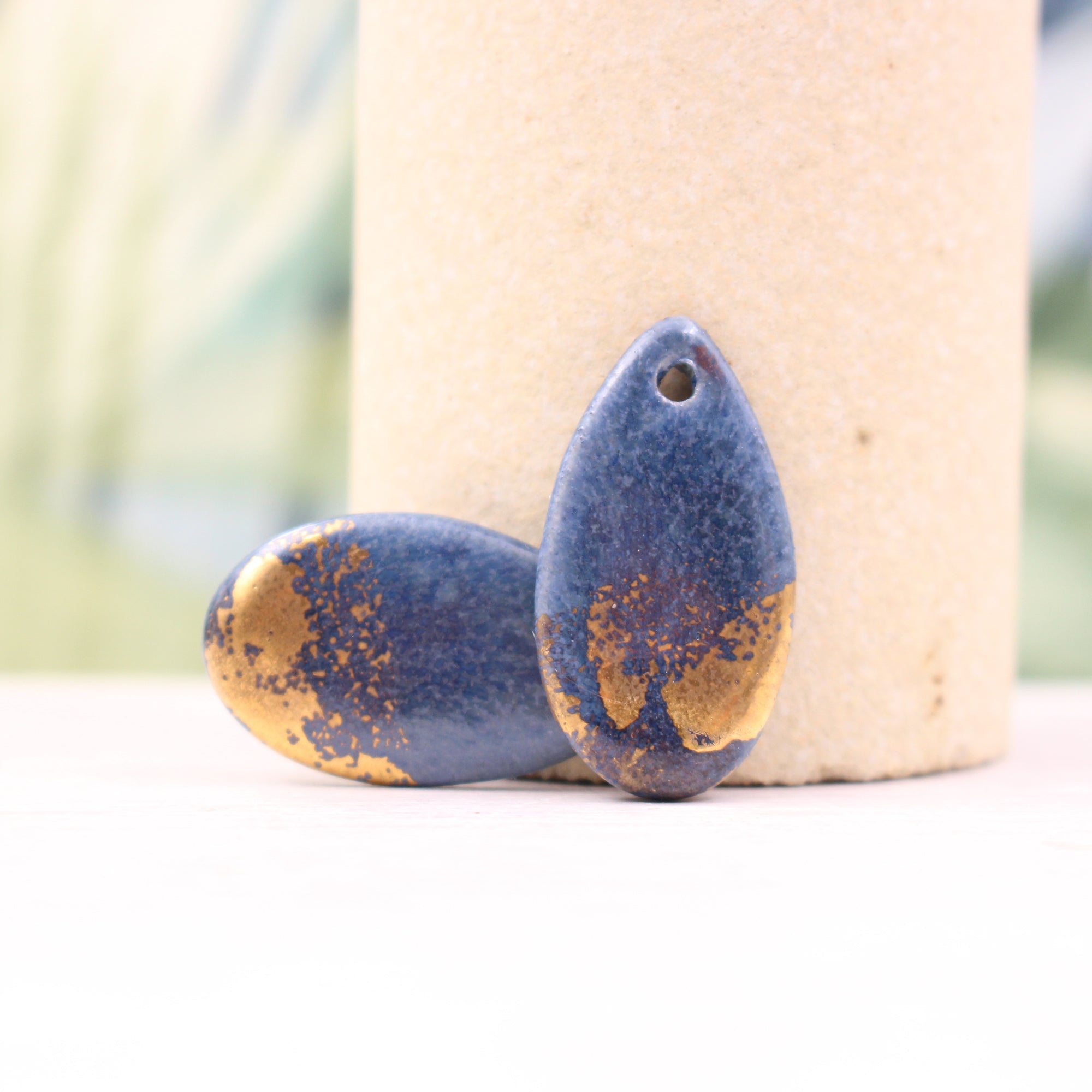 Ceramic and Gold Charms for Jewelry and accessories handmade in France by Alain Granell