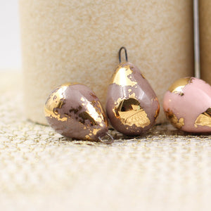 Ceramic and Gold Charms for Jewelry and Accessories Making handmade in France by Alain Granell