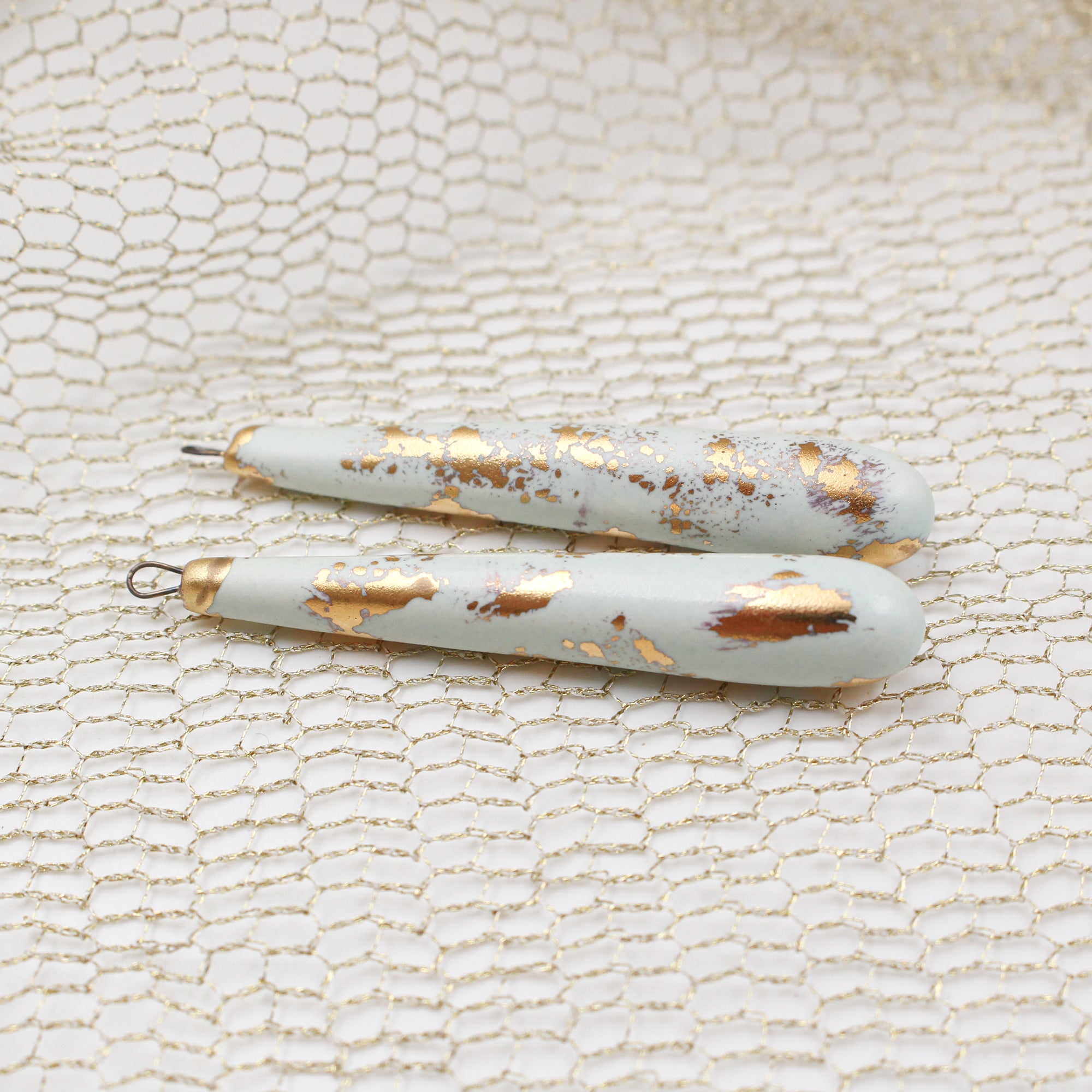 Elegant ceramic charms for jewelry craft and accessories handmade in France by Alain Granell