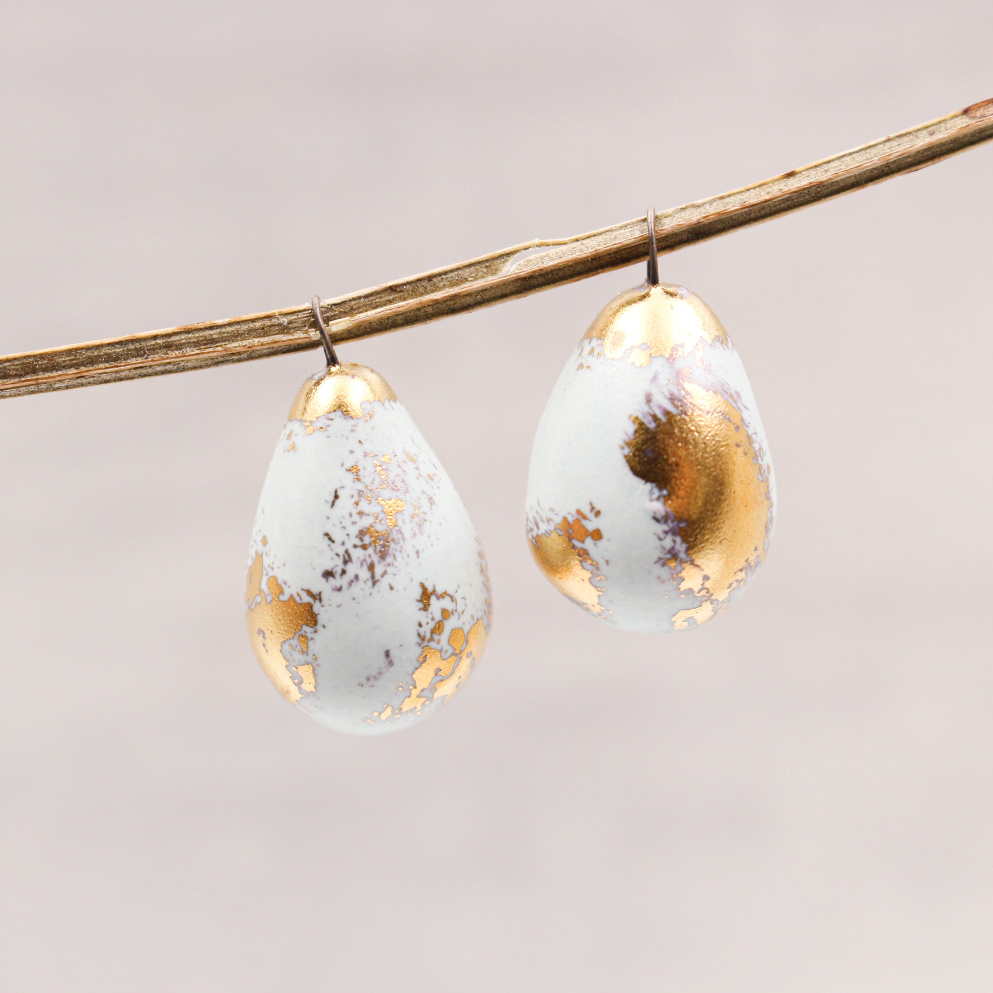 Cute ceramic drops for jewelry craft and accessories handmade in France by Alain Granell