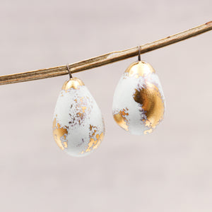 Cute ceramic drops for jewelry craft and accessories handmade in France by Alain Granell
