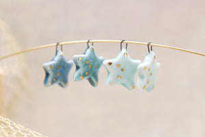 Ceramic Star Charms for Jewelry and Accessories Making handmade in France by Alain Granell