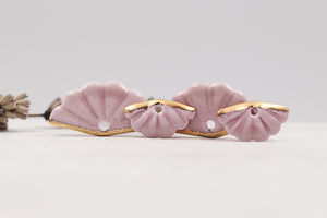 Ceramic Fan Charms for Jewelry and Accessories Making handmade in France by Alain Granell