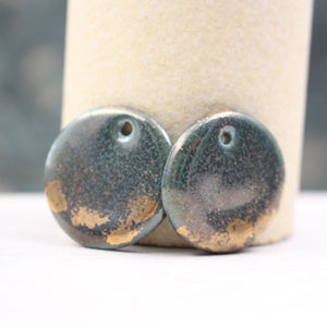 Ceramic Medal Charms for Jewelry and Accessories Making handmade in France by Alain Granell