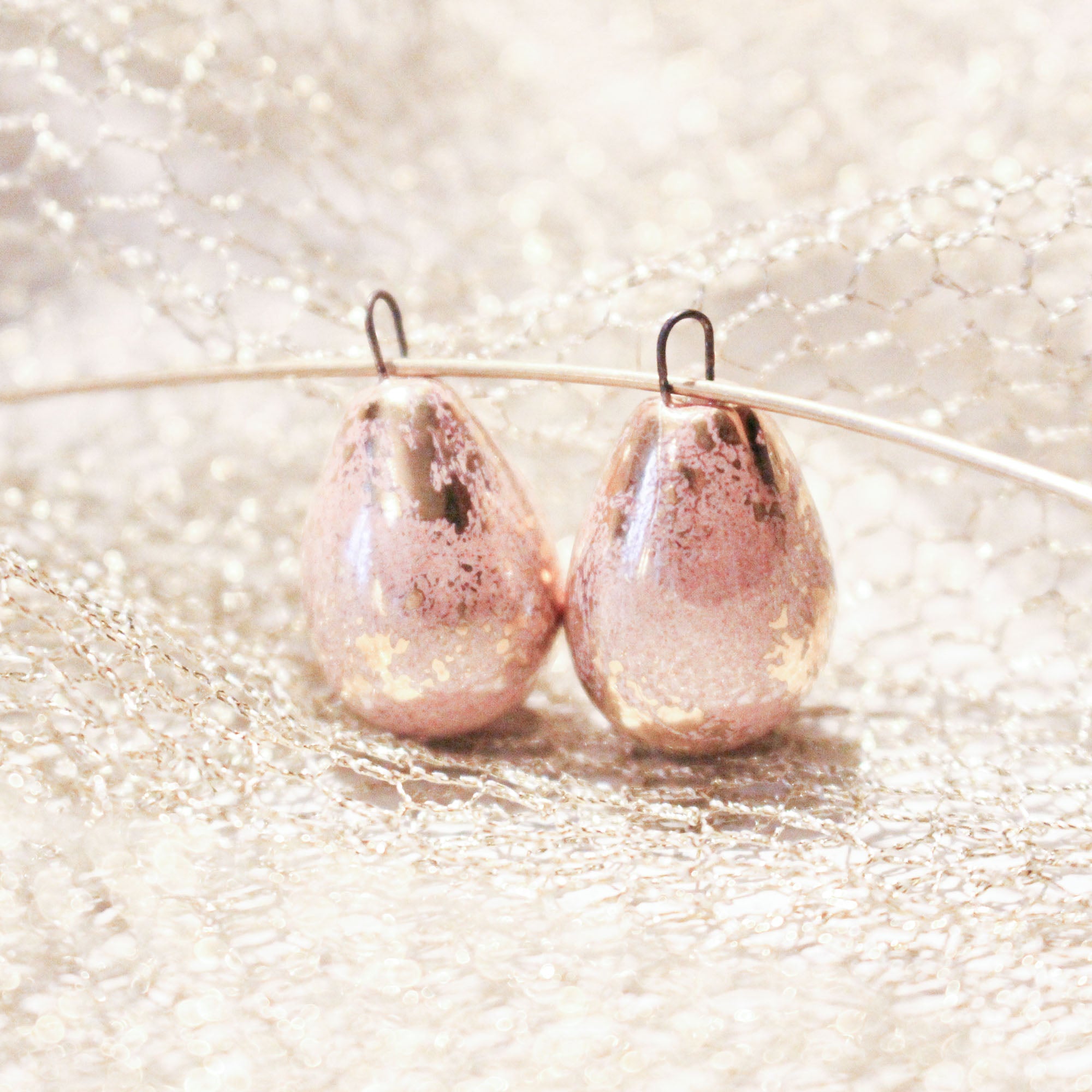 Ceramic and Gold Charms for Jewelry and Accessories Making handmade in France by Alain Granell