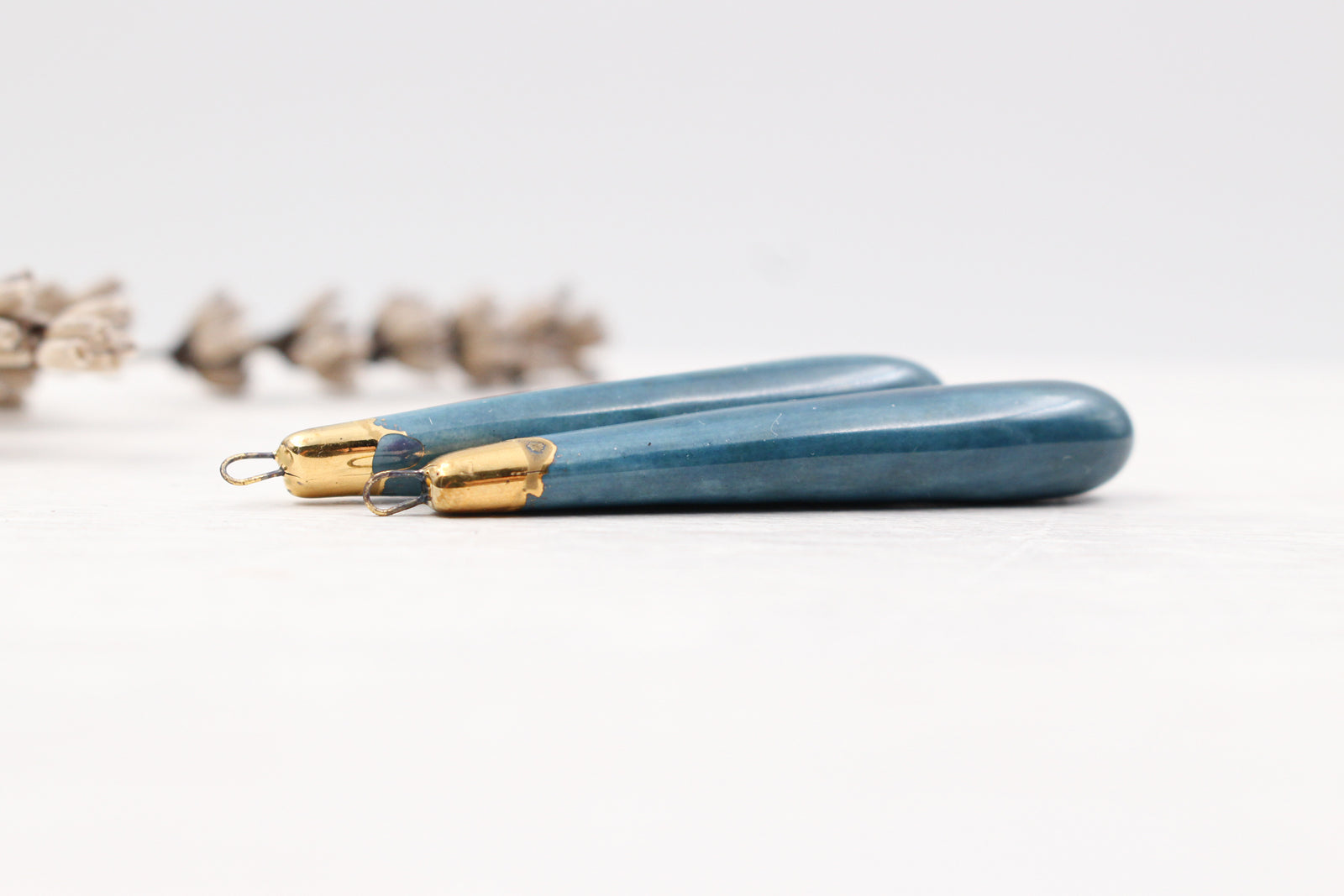 Ceramic and Gold Charms for Jewelry and Accessories Making handmade in France by Alain Granell