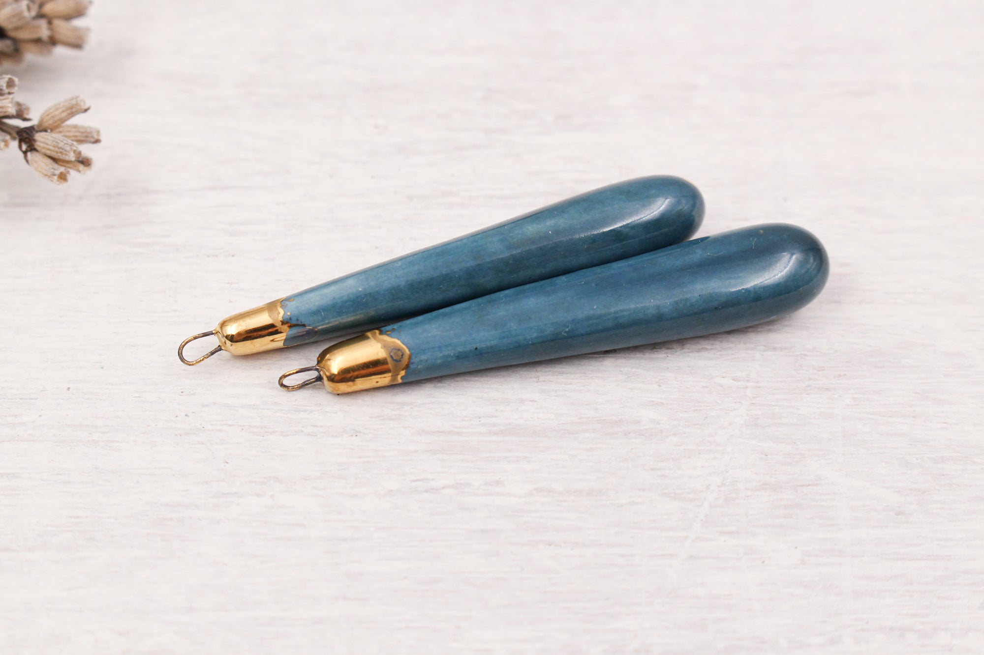 Ceramic and Gold Charms for Jewelry and Accessories Making handmade in France by Alain Granell