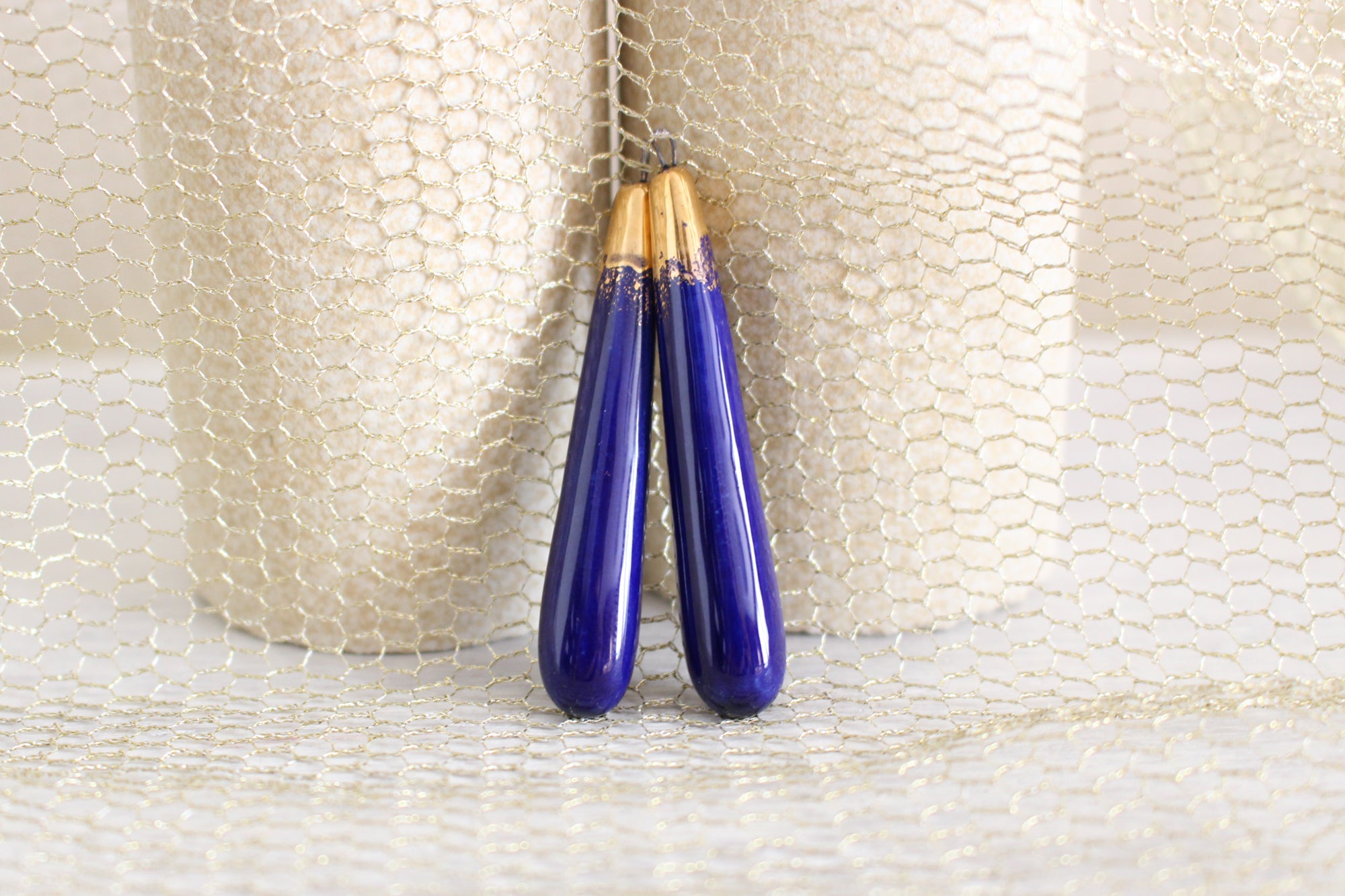 Ceramic and Gold Charms for Jewelry and Accessories Making handmade in France by Alain Granell