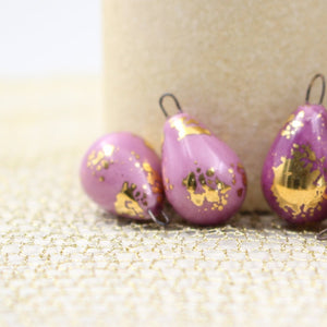 Ceramic and Gold Charms for Jewelry and Accessories Making handmade in France by Alain Granell