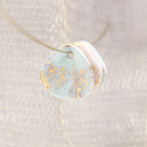 Petal Ceramic Charms with 24k Gold Details handmade in France by Alain Granell