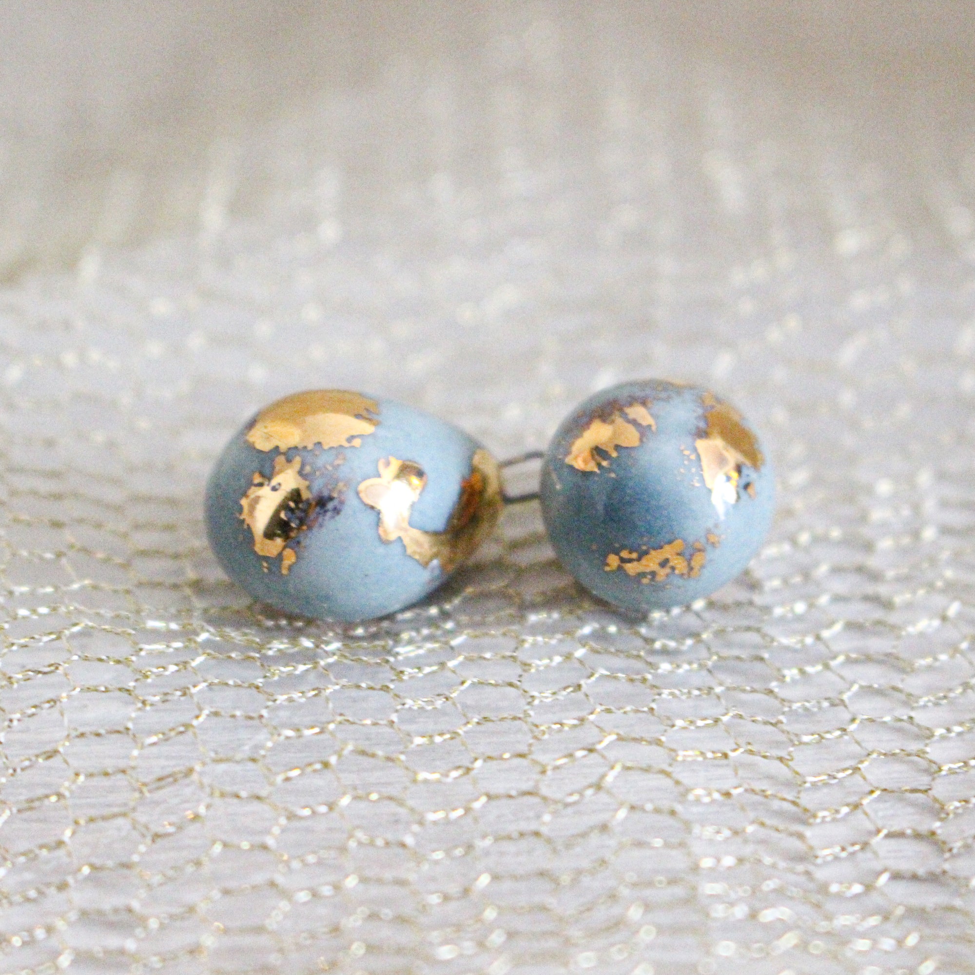 Ceramic and Gold Charms for Jewelry and Accessories Making handmade in France by Alain Granell