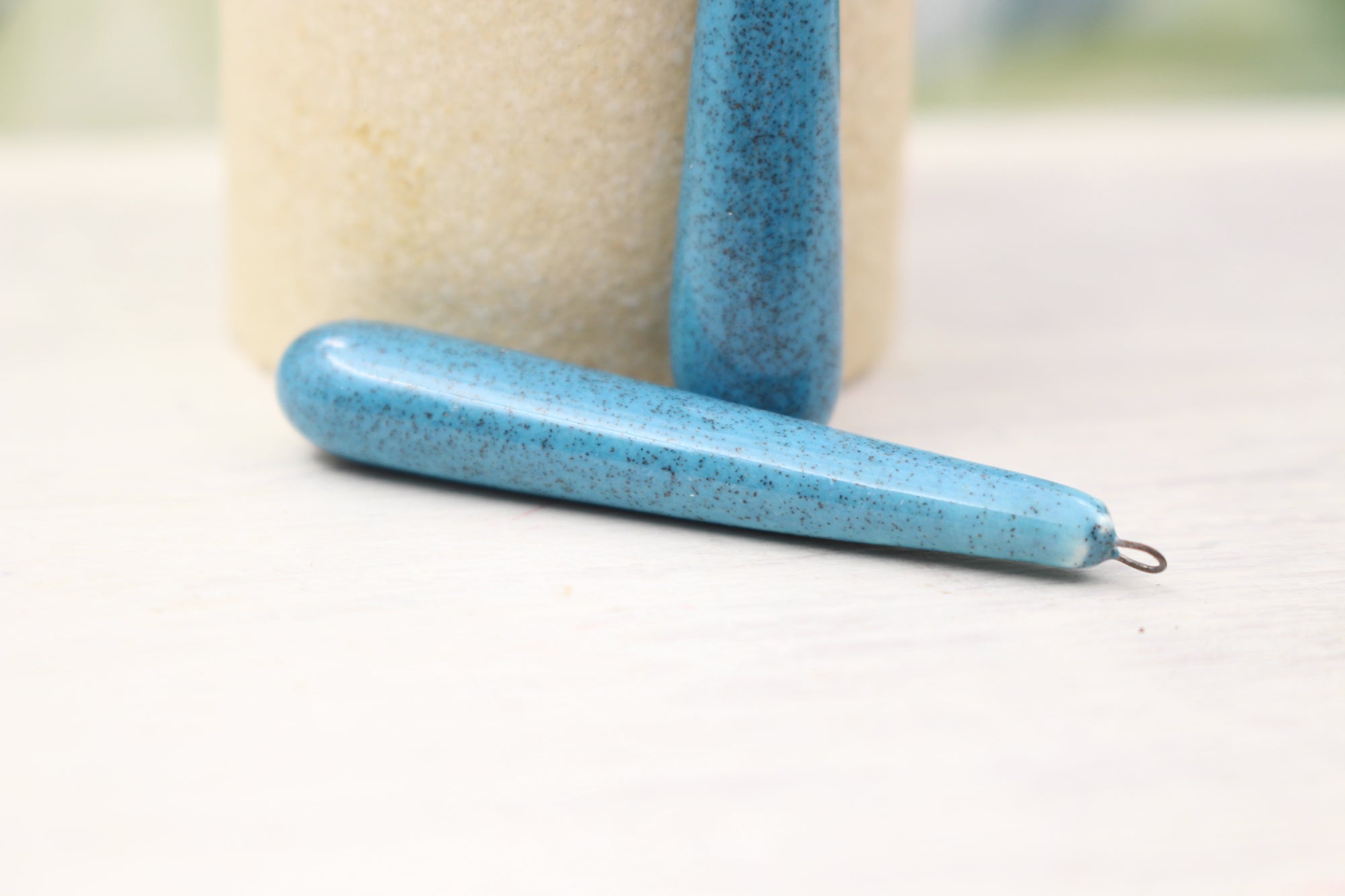 Ceramic charms for jewelry making handmade in France by Alain Granell