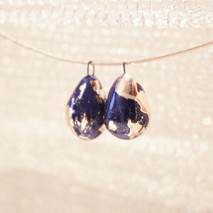 Gold Marbled Drops - Pinks & Purples