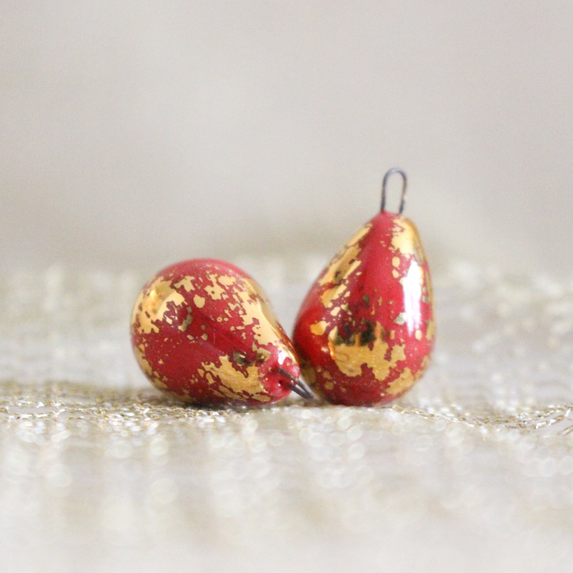 Little Gold Marbled Drops - Warm Tones