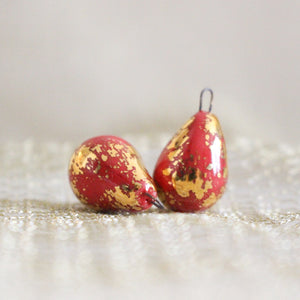 Little Gold Marbled Drops - Warm Tones