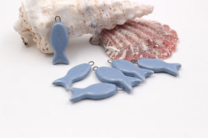 Ceramic Fishes Handmade Charms for handy projects