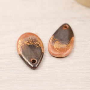 Ceramic and Gold Charms for Jewelry and accessories handmade in France by Alain Granell