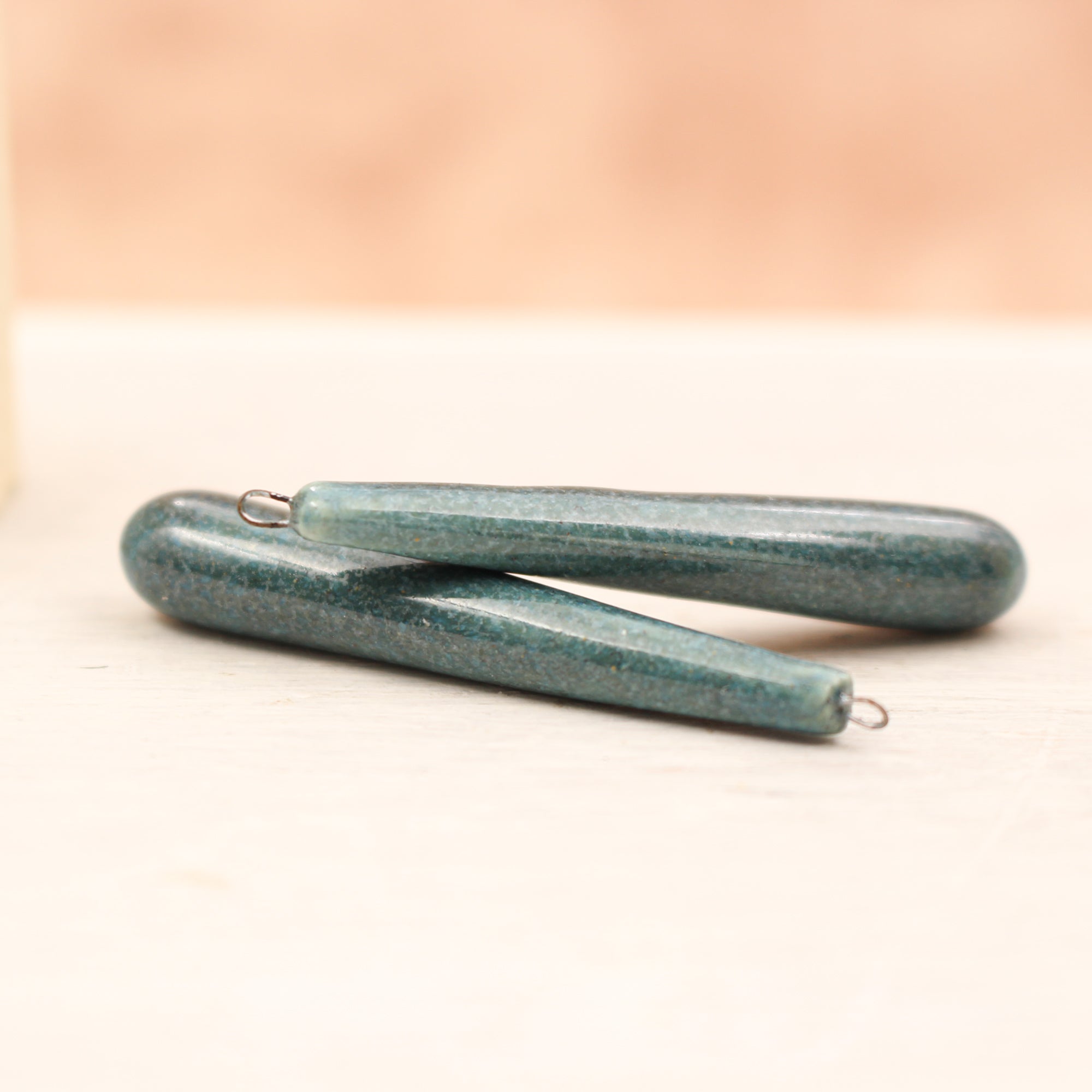 Ceramic charms for jewelry making handmade in France by Alain Granell