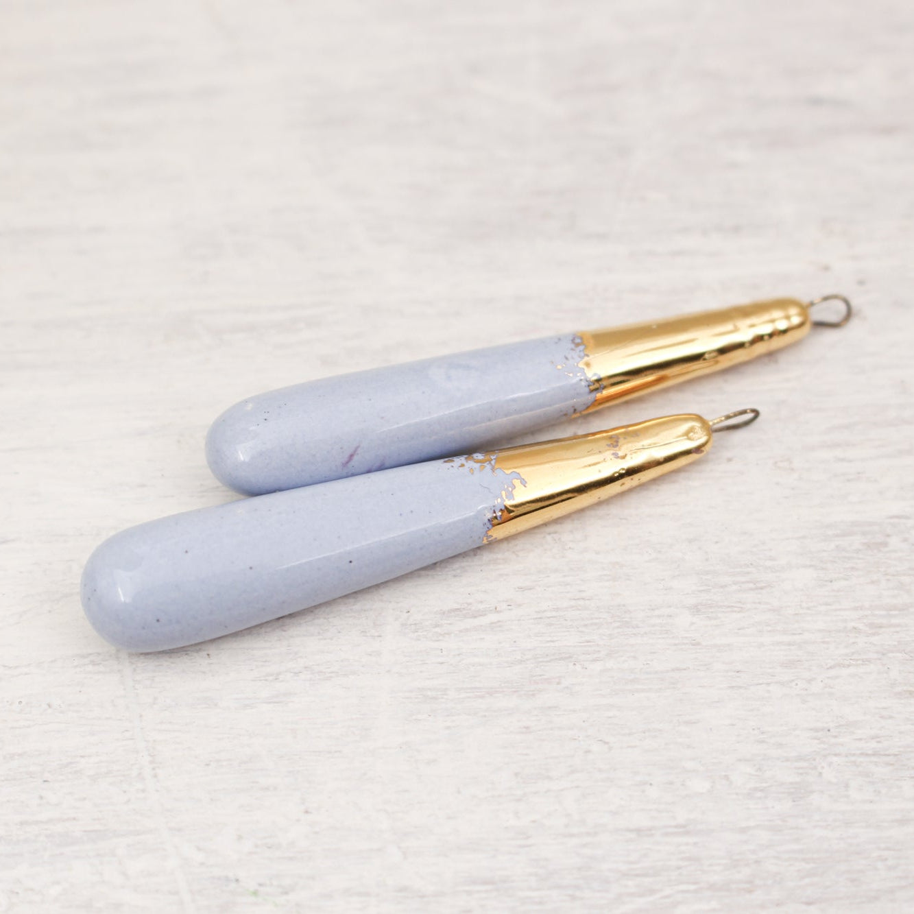 Ceramic and Gold Charms for Jewelry and Accessories Making handmade in France by Alain Granell