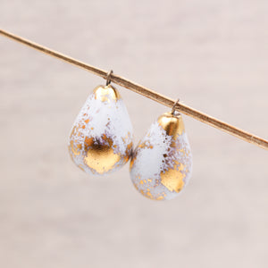 Cute ceramic drops for jewelry craft and accessories handmade in France by Alain Granell