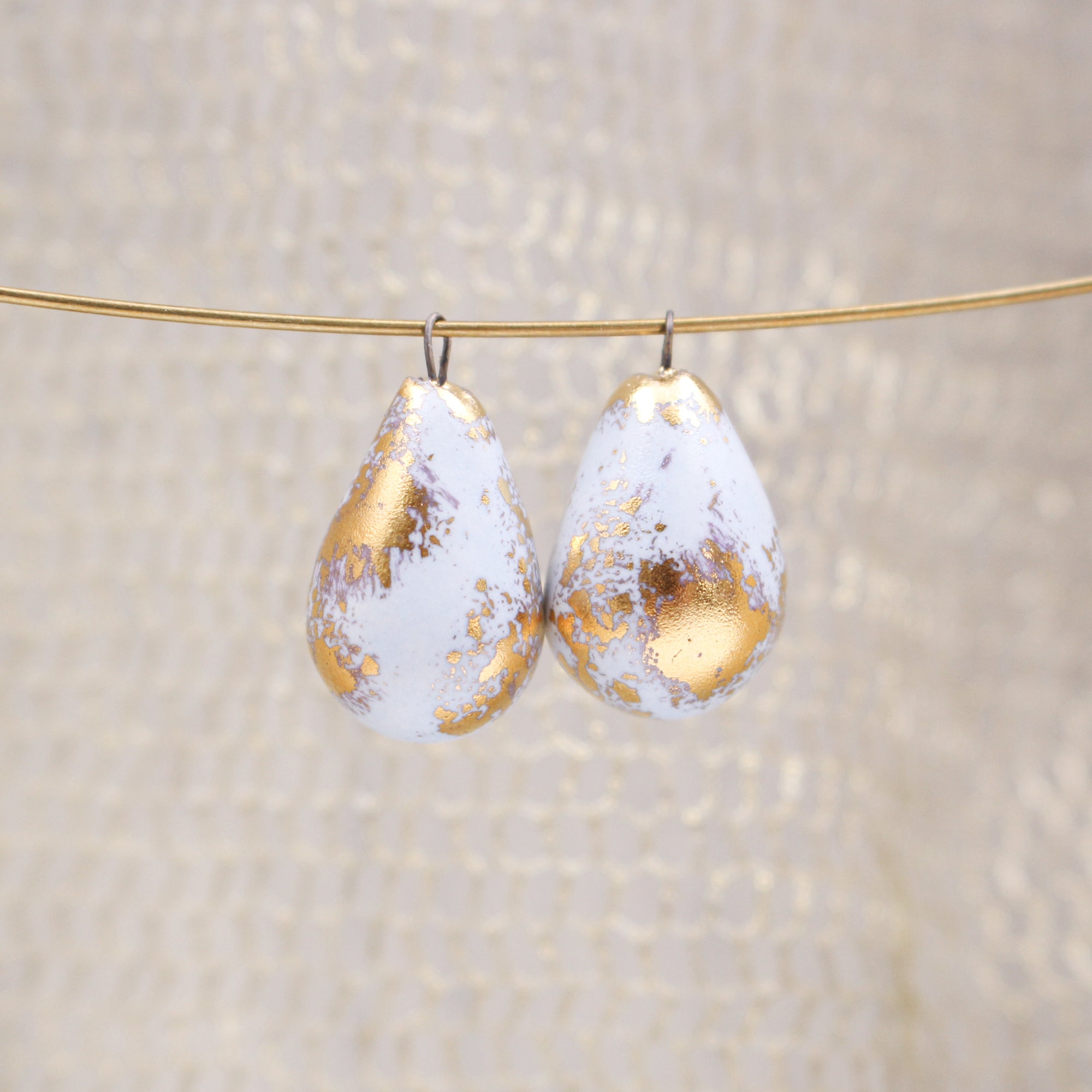 Cute ceramic drops for jewelry craft and accessories handmade in France by Alain Granell