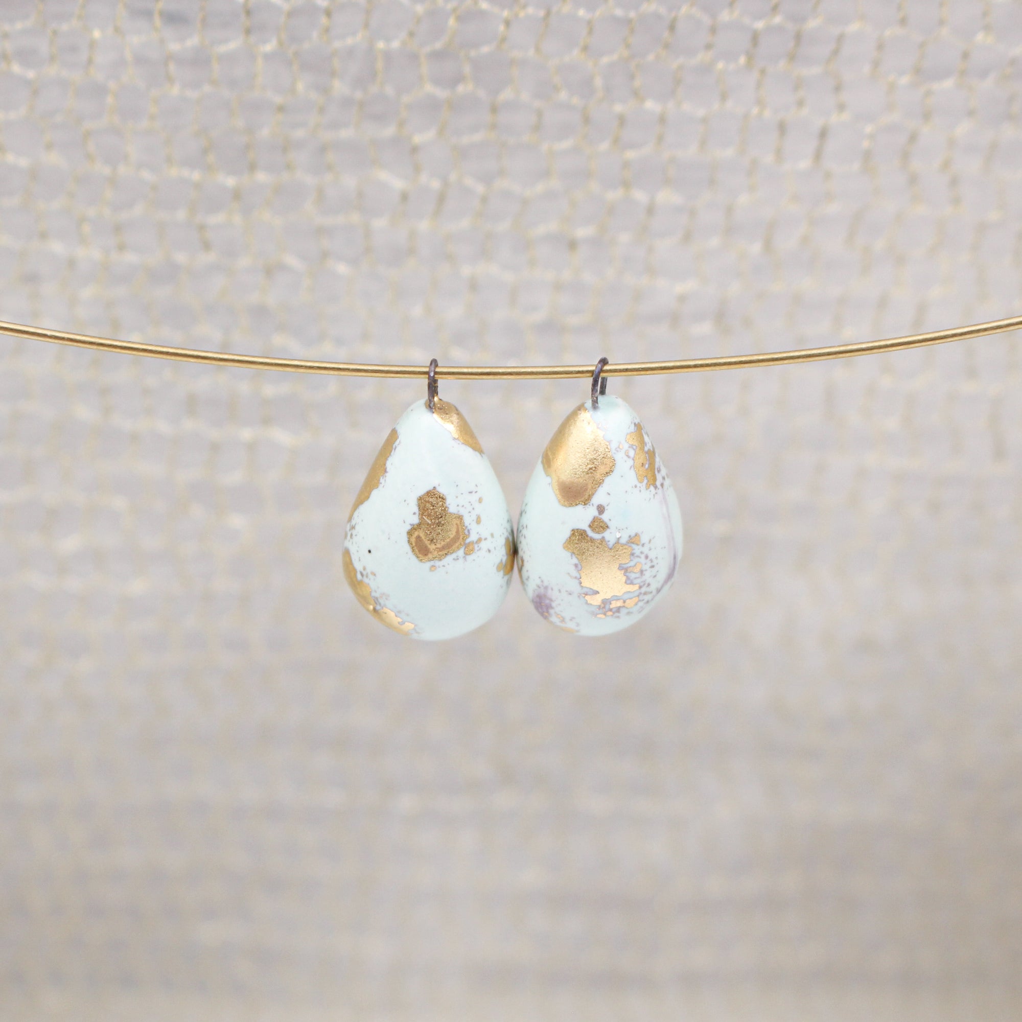 Cute ceramic drops for jewelry craft and accessories handmade in France by Alain Granell