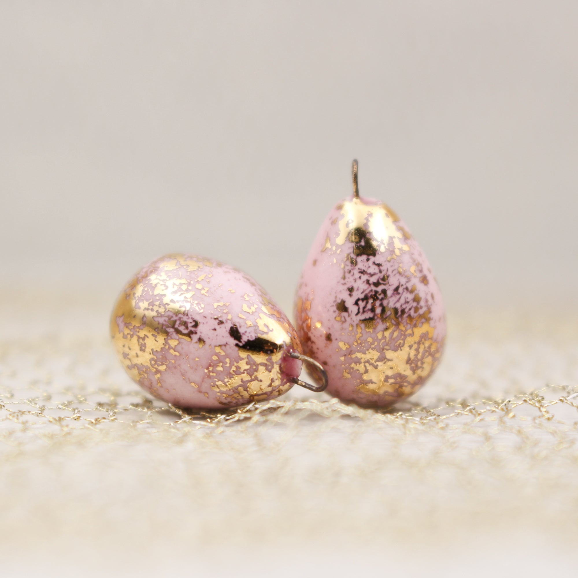 Ceramic and Gold Charms for Jewelry and Accessories Making handmade in France by Alain Granell