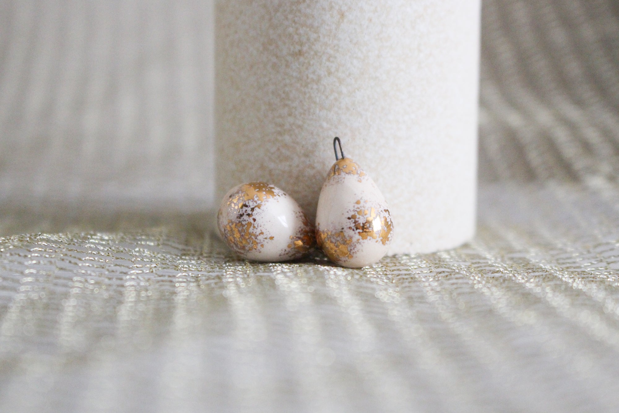 Ceramic and Gold Charms for Jewelry and Accessories Making handmade in France by Alain Granell