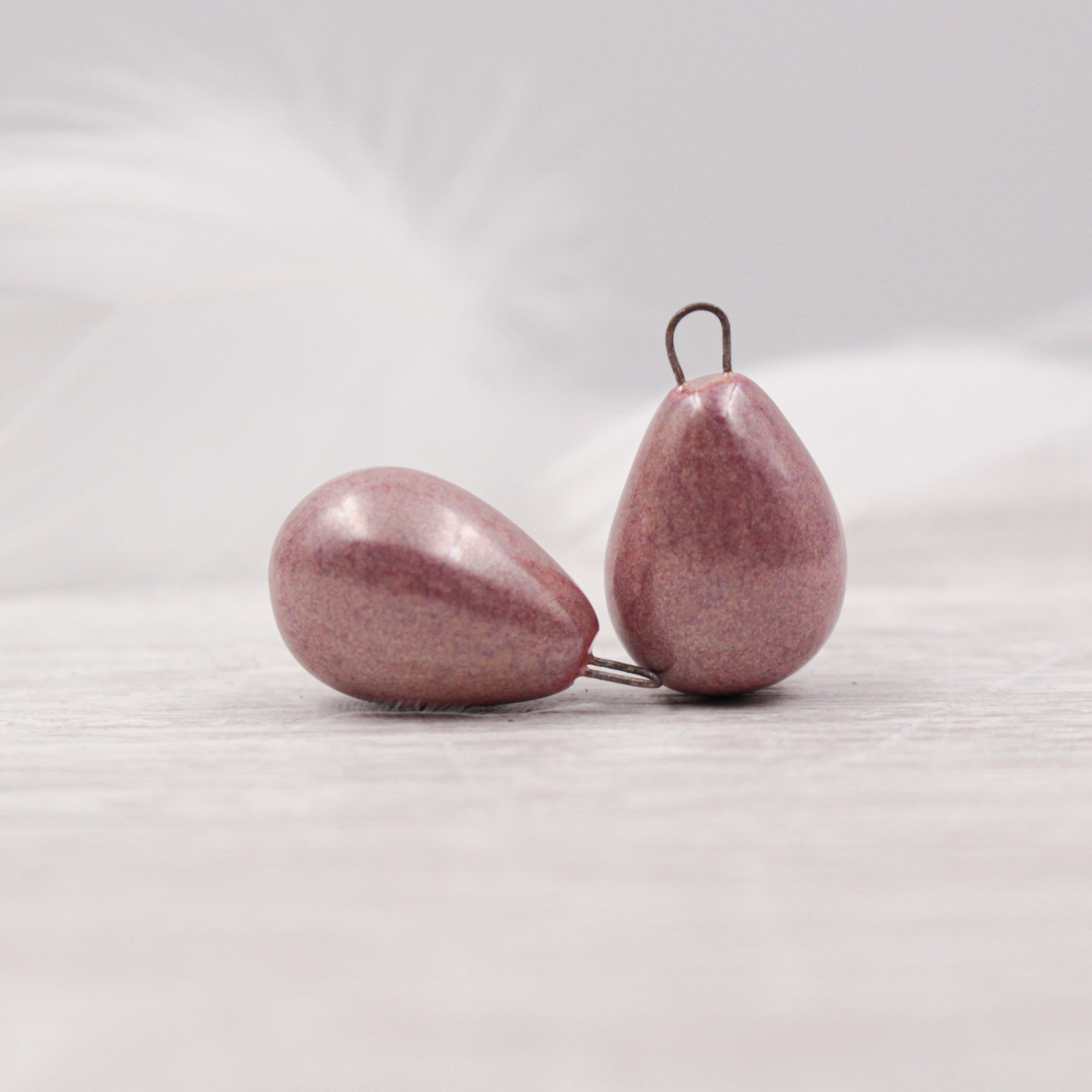 Ceramic charms for jewelry making handmade in France by Alain Granell