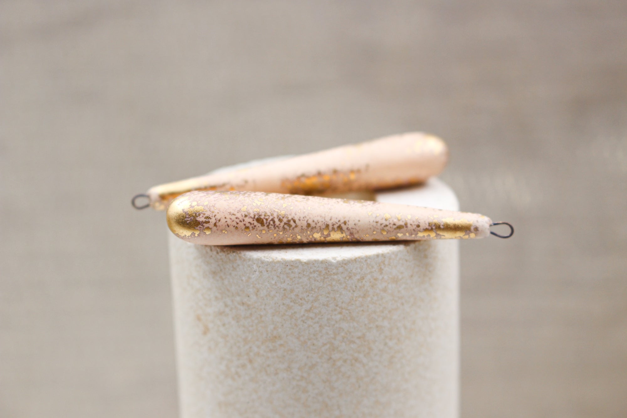 Elegant ceramic charms for jewelry craft and accessories handmade in France by Alain Granell