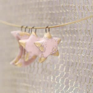 Moon and Star Ceramic Gold Charms for Jewelry and Accessories Making Handmade in France by Alain Granell