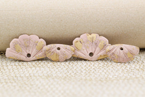 Precious Ceramic and Gold Fans for Jewelry Making handmade in France by Alain Granell