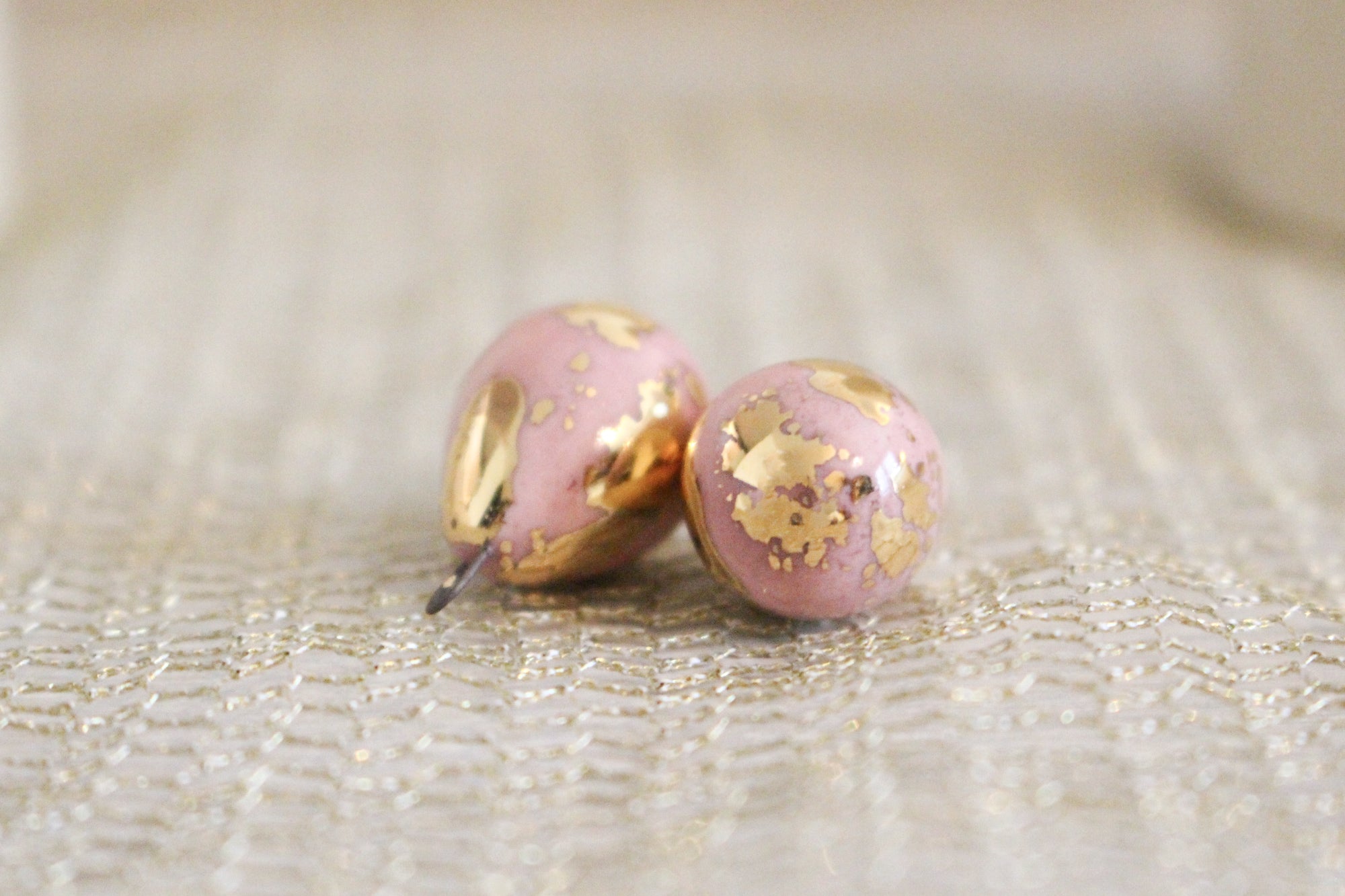 Ceramic and Gold Charms for Jewelry and Accessories Making handmade in France by Alain Granell