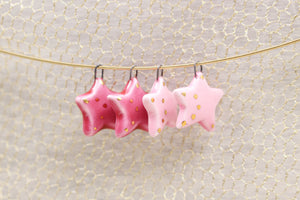 Ceramic Star Charms for Jewelry and Accessories Making handmade in France by Alain Granell