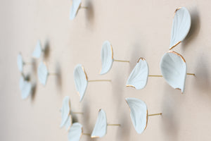 3D Porcelain Wall Art AUTUMN MINI Handmade Leaves by Alain Granell