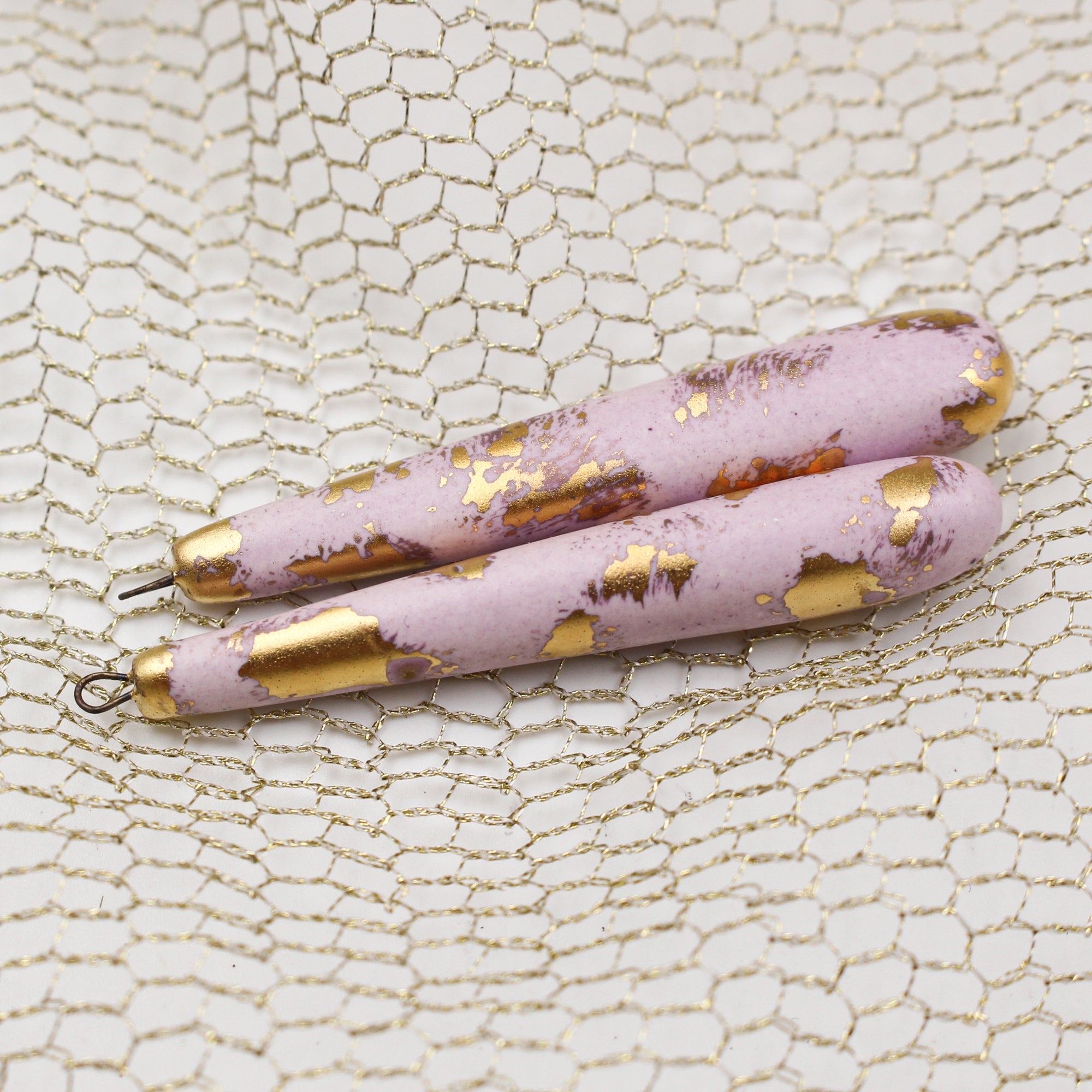 Elegant ceramic charms for jewelry craft and accessories handmade in France by Alain Granell