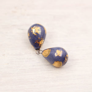 Ceramic and Gold Charms for Jewelry and Accessories Making handmade in France by Alain Granell